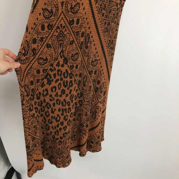 Farm Rio for Anthropologie Alyse brown black midi dress XL - Picture 11 of 16